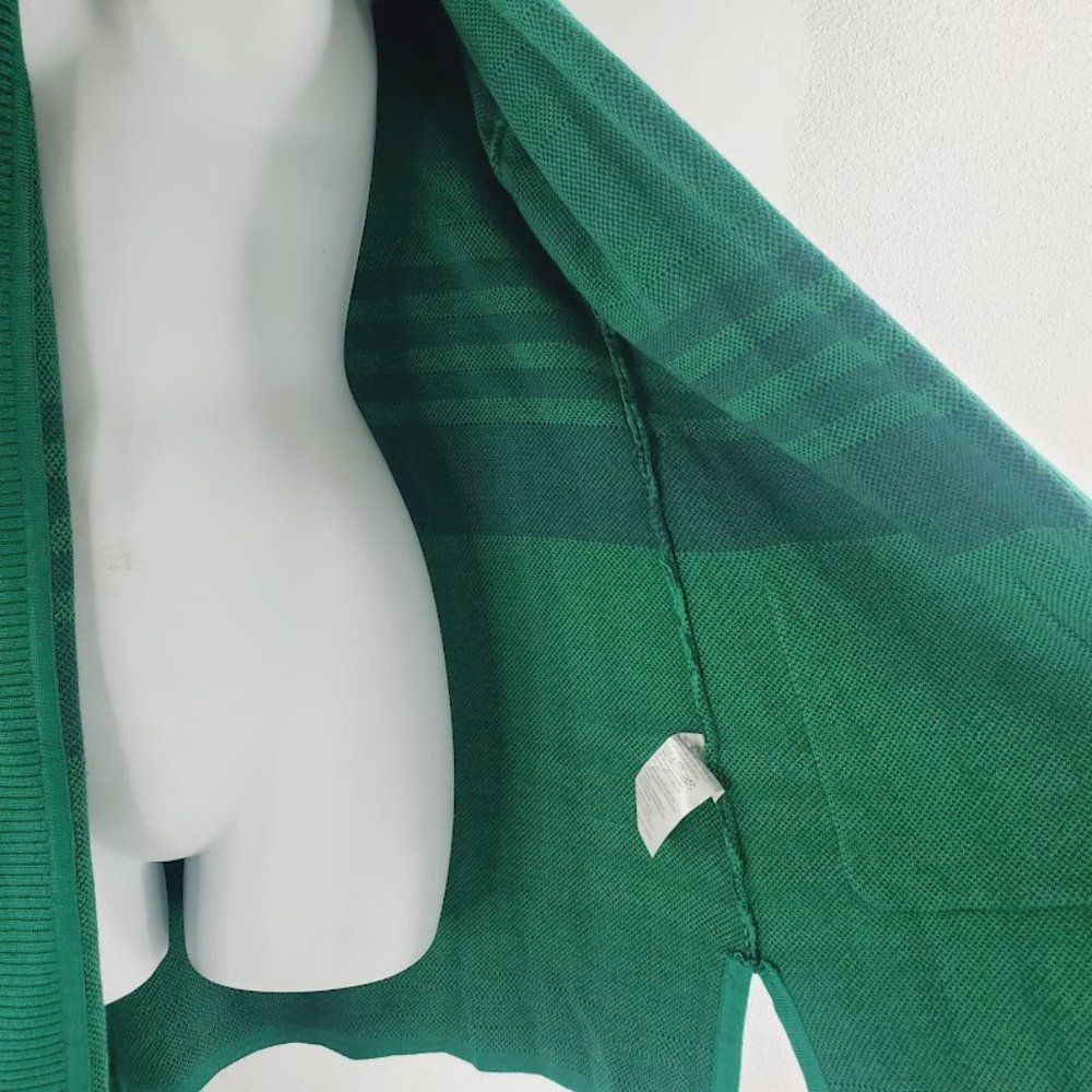 Isaac Mizrahi Women's Green Plaid Long Sleeve Open Front Cardigan Sweater Size M - Picture 5 of 8